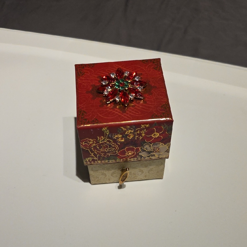 Red and Gold Decorative Jewelry Box
